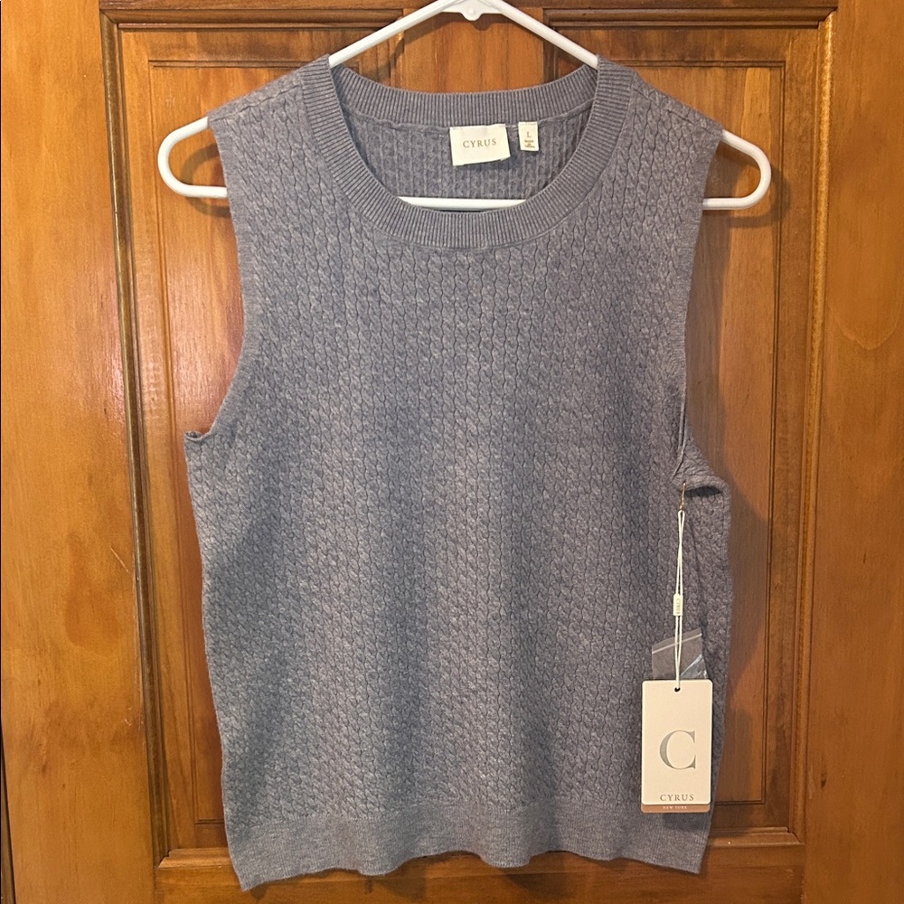 Cyrus Sweater Vest in Lily Blue
